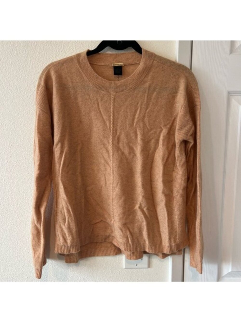 Magaschoni Cashmere Tan Camel Tone Crewneck Sweater Size Small